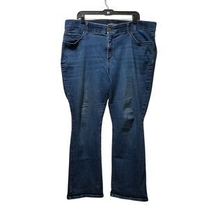 Lee Jeans Women's 20W Medium Blue Flex Motion Bootcut Elastic Waist Stretch